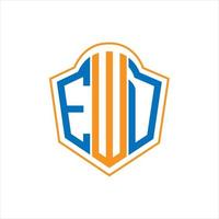 ewd astratto monogramma scudo logo design su bianca sfondo. ewd creativo iniziali lettera logo. vettore