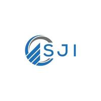 sji piatto contabilità logo design su bianca sfondo. sji creativo iniziali crescita grafico lettera logo concetto.sji attività commerciale finanza logo design. vettore