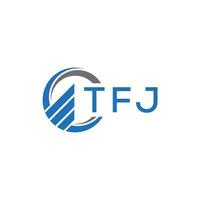 tfj attività commerciale finanza logo design. tfj piatto contabilità logo design su bianca sfondo. tfj creativo iniziali crescita grafico lettera logo concetto.tfj B vettore