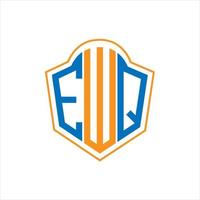 ewq astratto monogramma scudo logo design su bianca sfondo. ewq creativo iniziali lettera logo. vettore