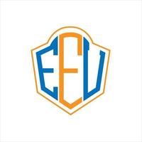 eeu astratto monogramma scudo logo design su bianca sfondo. eeu creativo iniziali lettera logo. vettore