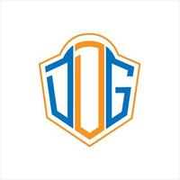 gg astratto monogramma scudo logo design su bianca sfondo. gg creativo iniziali lettera logo. vettore