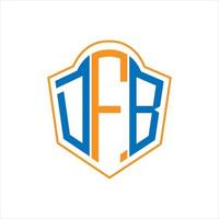 dfb astratto monogramma scudo logo design su bianca sfondo. dfb creativo iniziali lettera logo. vettore