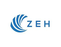 zeh lettera logo design su bianca sfondo. zeh creativo cerchio lettera logo concetto. zeh lettera design. vettore