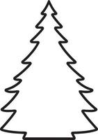 minimalista disegnato a mano pino albero illustrazione nel piatto design stile vettore