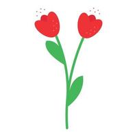 tulipano fiorisce. vettore piatto icona fiore.