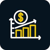 crescente economia vettore icona design