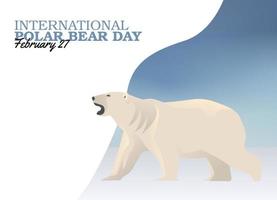 vettore grafico di internazionale polare orso giorno bene per internazionale polare orso giorno celebrazione. piatto design. aviatore design.flat illustrazione.