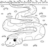 Mais serpente animale colorazione pagina per bambini vettore