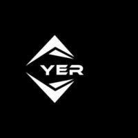 yer astratto monogramma scudo logo design su nero sfondo. yer creativo iniziali lettera logo. vettore