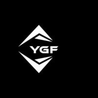 ygf astratto monogramma scudo logo design su nero sfondo. ygf creativo iniziali lettera logo. vettore
