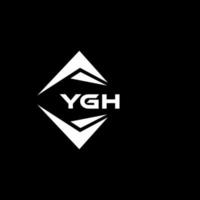 ygh astratto monogramma scudo logo design su nero sfondo. ygh creativo iniziali lettera logo. vettore