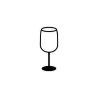 vino bicchiere icona. semplice stile San Valentino giorno manifesto sfondo simbolo. vino bicchiere marca logo design elemento. vino bicchiere maglietta stampa. vettore per etichetta.