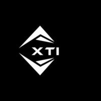 xti astratto monogramma scudo logo design su nero sfondo. xti creativo iniziali lettera logo. vettore