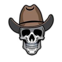 cowboy cranio portafortuna sport logo stile vettore