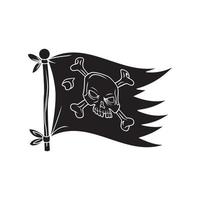 bandiera pirata nero simbolo illustrazione vettore