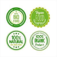 collezione di ecologia azienda agricola bio cibo vettore verde premio badge
