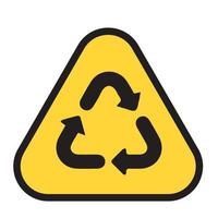 riciclare icona vettore, cartello, simbolo. vettore