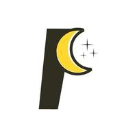 iniziale io Luna logo vettore