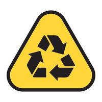 riciclare icona vettore, cartello, simbolo. vettore