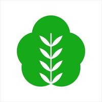 semplice eco foglia logo vettore