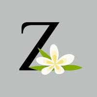 iniziale z bellezza fiore logo vettore
