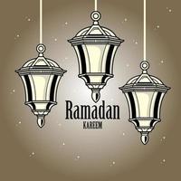 Ramadan kareem islamico vettore