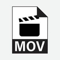 mov video file formati icona vettore