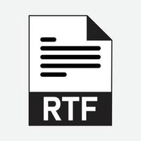 rtf file formati icona vettore gratuito