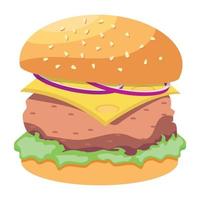 di moda hamburger di manzo concetti vettore