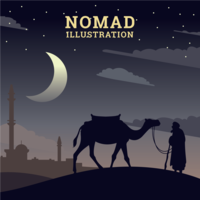 Illustrazione nomade vettore
