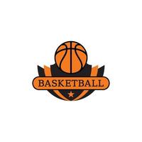 pallacanestro logo vettore illustrazione arancia e nero
