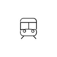 treno linea stile icona design vettore
