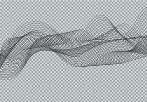 astratto nero linea onda curva su isolato sfondo vettore illustrazione.