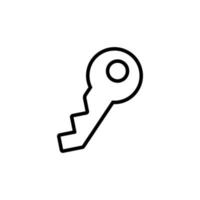 semplice linea isolato cartello di chiave. modificabile ictus. vettore Immagine quello può essere Usato nel app, annunci, negozi, I negozi, banner