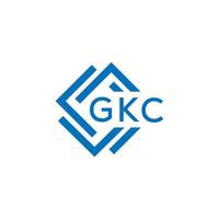 gkc lettera design.gkc lettera logo design su bianca sfondo. gkc creativo cerchio lettera logo concetto. gkc lettera design. vettore
