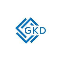 gkd lettera logo design su bianca sfondo. gkd creativo cerchio lettera logo concetto. gkd lettera design. vettore