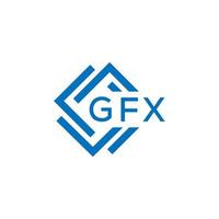gfx lettera logo design su bianca sfondo. gfx creativo cerchio lettera logo concetto. gfx lettera design. vettore
