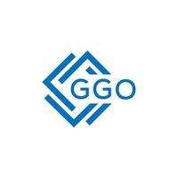 ggo lettera logo design su bianca sfondo. ggo creativo cerchio lettera logo concetto. ggo lettera design. vettore