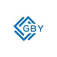 gby lettera logo design su bianca sfondo. gby creativo cerchio lettera logo concetto. gby lettera design. vettore