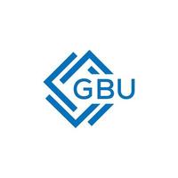 gbu lettera logo design su bianca sfondo. gbu creativo cerchio lettera logo concetto. gbu lettera design. vettore