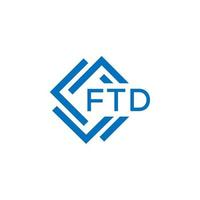 ftd lettera logo design su bianca sfondo. ftd creativo cerchio lettera logo concetto. ftd lettera design. vettore