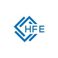 hfe lettera logo design su bianca sfondo. hfe creativo cerchio lettera logo concetto. hfe lettera design. vettore