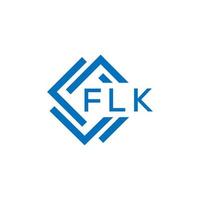 flk lettera design.flk lettera logo design su bianca sfondo. flk creativo cerchio lettera logo concetto. flk lettera design. vettore