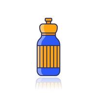 riutilizzabile bottiglia per acqua icona con schema vettore
