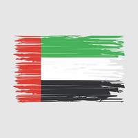 Emirati Arabi Uniti bandiera spazzola colpi vettore