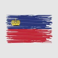 pennellate di bandiera del Liechtenstein vettore