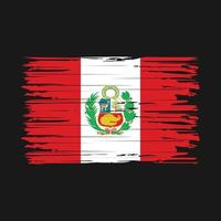pennellate di bandiera del Perù vettore