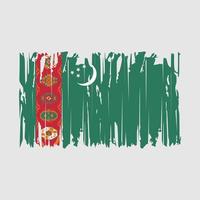 turkmenistan bandiera spazzola vettore illustrazione