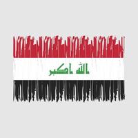 pennello bandiera iraq vettore